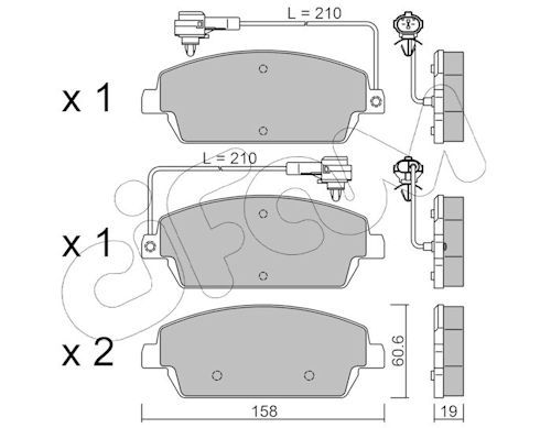 Set placute frana,frana disc 822-1143-0 CIFAM