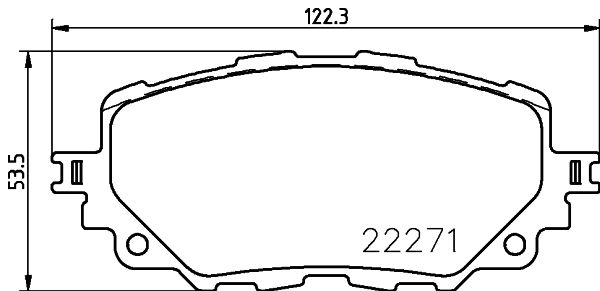 Комплект гальмівних накладок, дискове гальмо, Hella 8DB355024-821