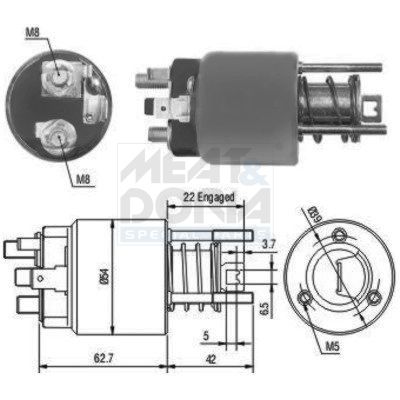 MEAT & DORIA Magneetschakelaar, startmotor 46111