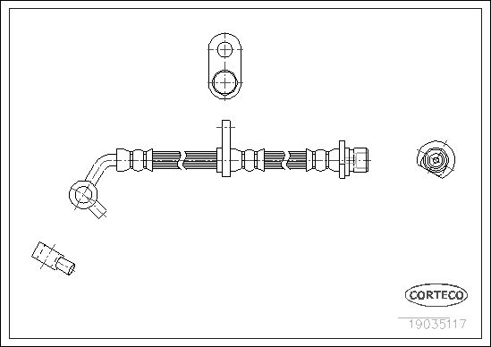 Гальмівний шланг, Corteco 19035117