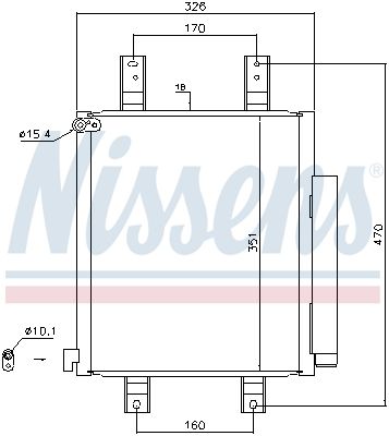 Конденсатор, система кондиціонування повітря, Nissens 940554