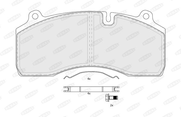 Sada brzdových destiček, kotoučová brzda BCV29181TK