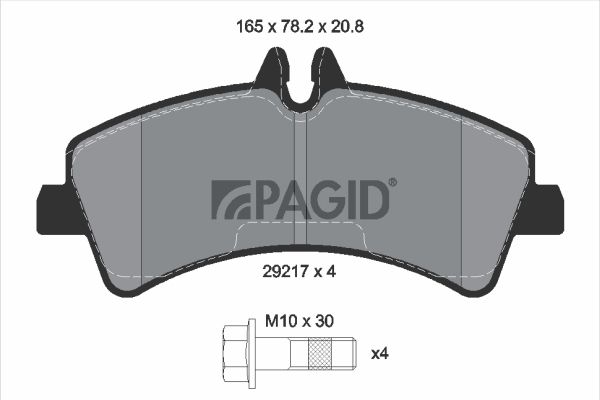 Sada brzdových destiček, kotoučová brzda C6027N