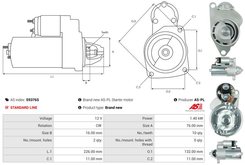 AS-PL S9376S Starter