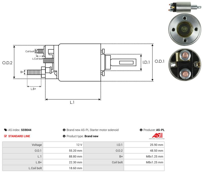 Magnetlülitus, starter, AS-PL SS9044