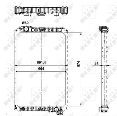 NRF 519720 Radiator, engine cooling