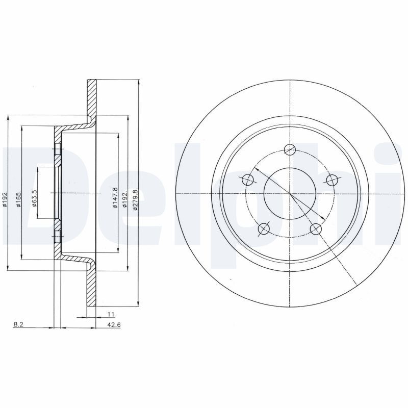 DELPHI féktárcsa BG4533C