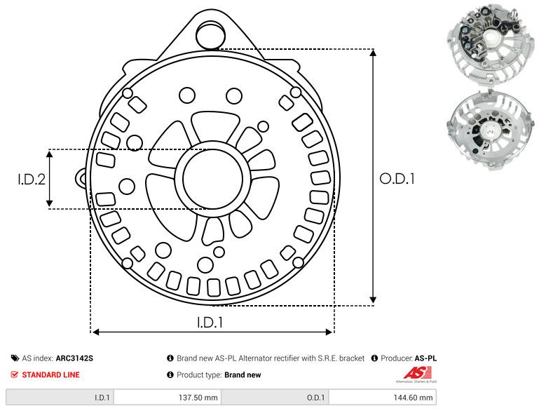 Kaitsekate, generaator, AS-PL ARC3142S