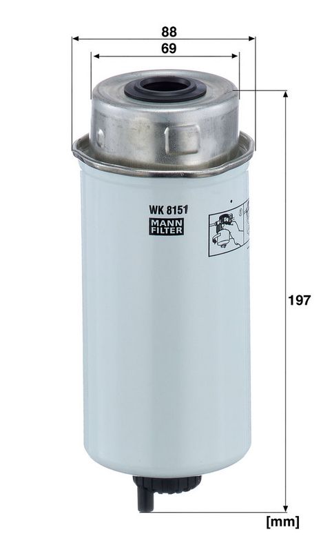 Brandstoffilter (geschroefd)
