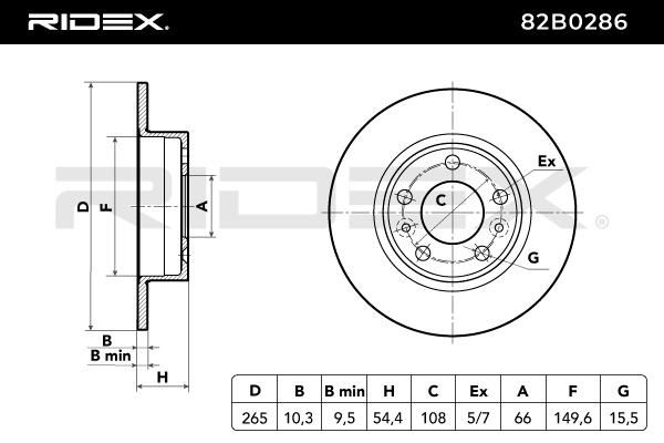 спирачен диск RIDEX