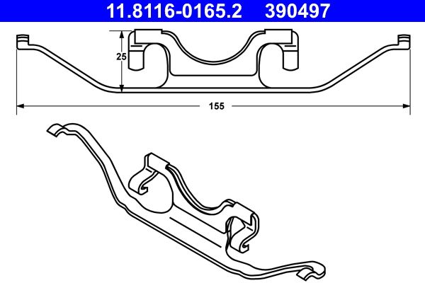 Arc, etrier frana 11.8116-0165.2 ATE