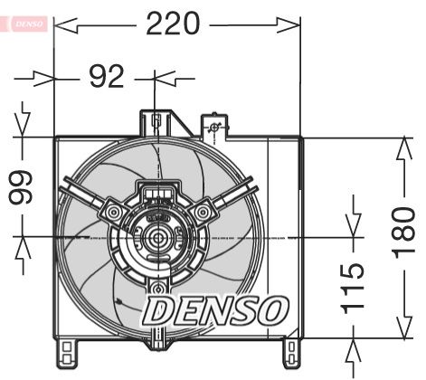 DENSO ventilátor, motorhűtés DER16003