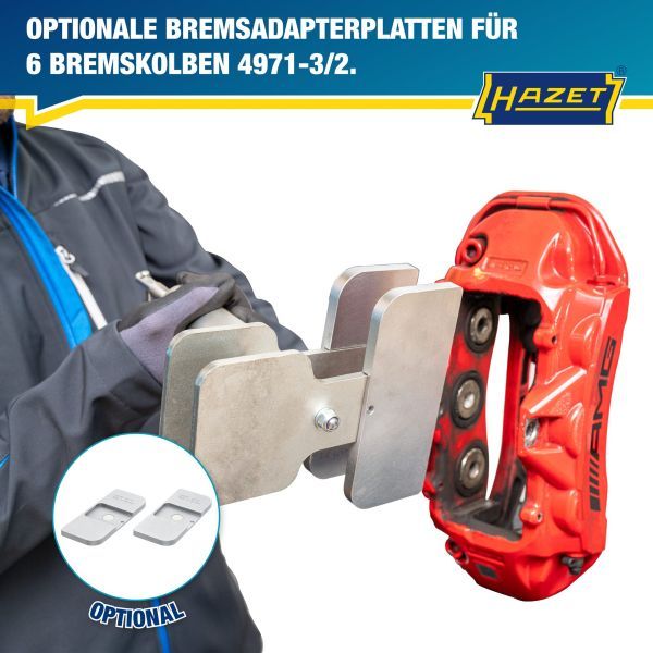 HAZET 4971-4 Turn/Reset Tool Set, brake caliper piston