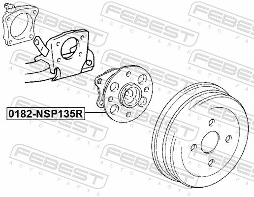 FEBEST 0182-NSP135R Wheel Hub