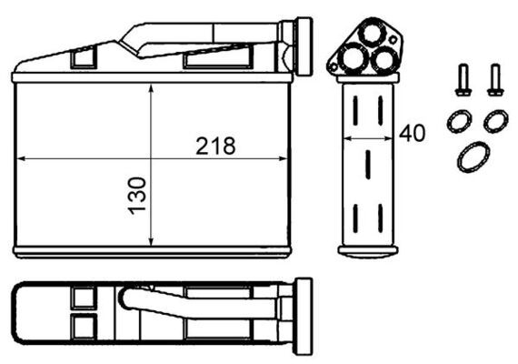 Product Image - Kachelradiateur, interieurverwarming - AH240000S - MAHLE