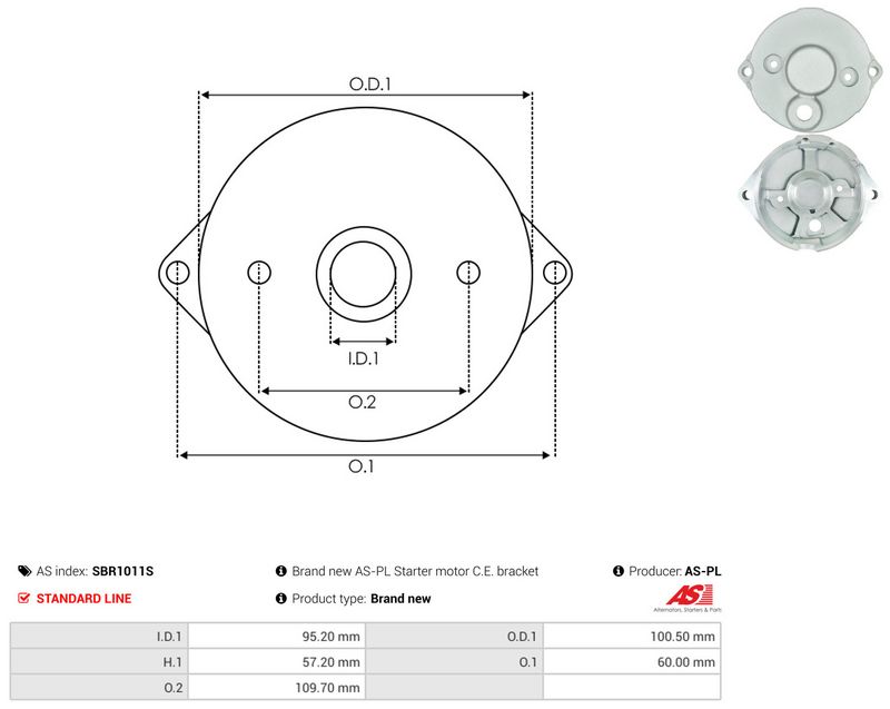 AS-PL SBR1011S Starter Lid, carburettor