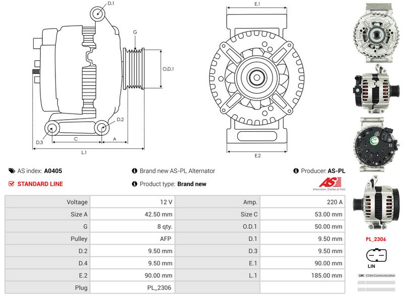 AS-PL A0405 Alternator