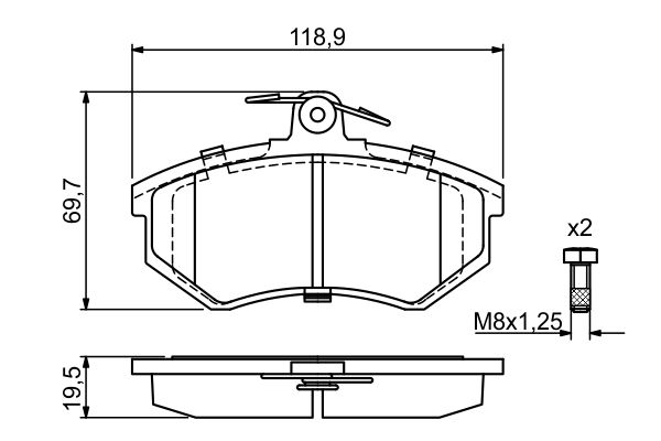 BOSCH 0 986 466 700 Brake Pad Set, disc brake