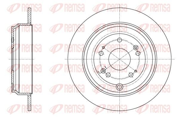 REMSA HONDA Диск гальмівний задн.CR-V II 2.0 01-