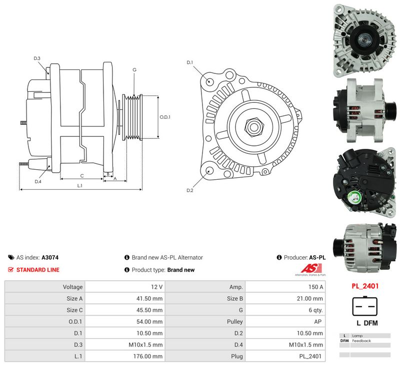 Generaator, AS-PL A3074
