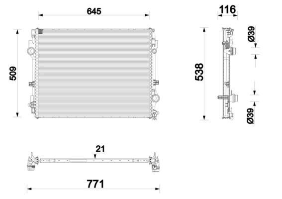 MAHLE CR2873000P Radiator, engine cooling