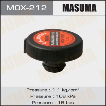 Запірна кришка, бак охолоджувальної рідини, Masuma MOX-212