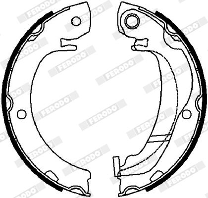 Комплект гальмівних колодок, стоянкове гальмо, Ferodo FSB4036