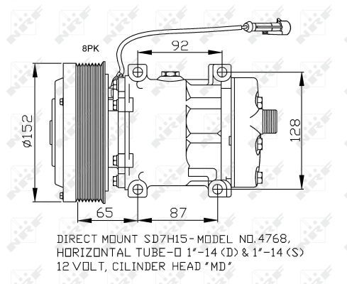 NRF 32877 Compressor, air conditioning