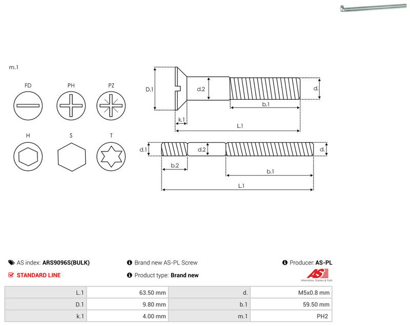 AS-PL ARS9096S(BULK) Repair Set, alternator