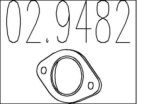 Ущільнення, вихлопна труба, Mts 02.9482