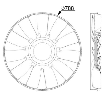 MAHLE CFW 36 000P Fan Wheel, engine cooling