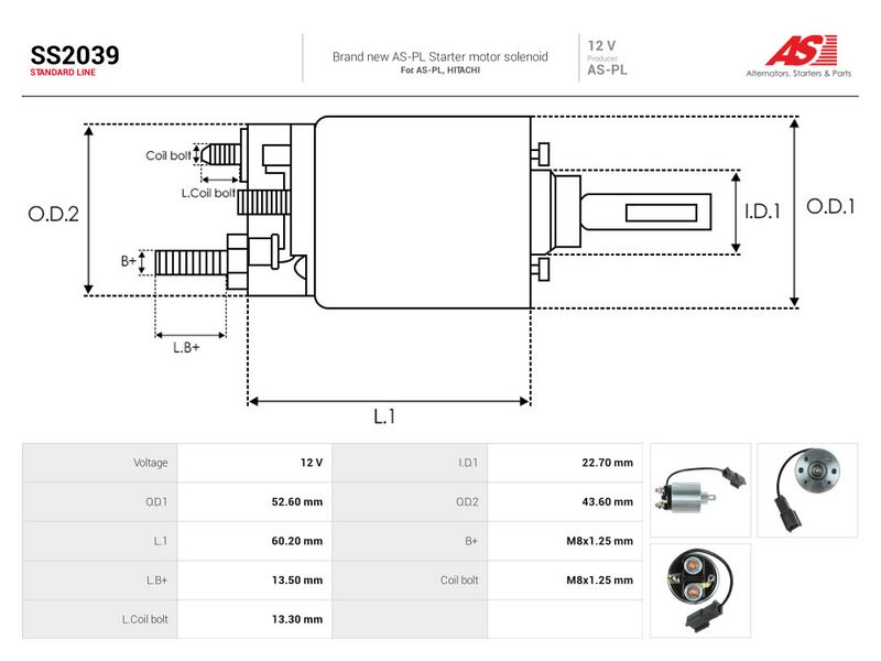 Magnetlülitus, starter, AS-PL SS2039