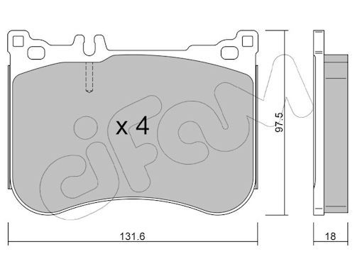 Set placute frana,frana disc 822-1197-0 CIFAM