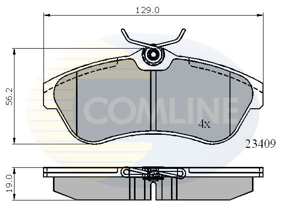 Комплект гальмівних накладок, дискове гальмо, Comline CBP01146