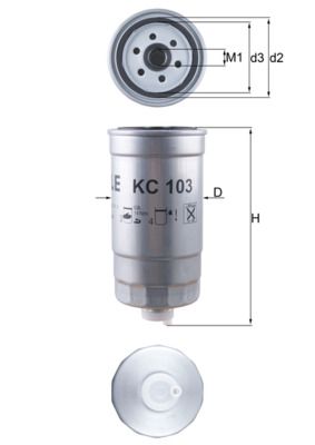 Фільтр палива, Mahle KC103