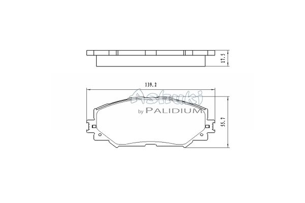 ASHUKI by Palidium fékbetétkészlet, tárcsafék 1080-0212