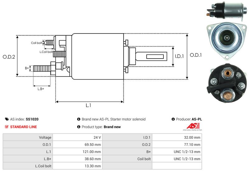 Magnetlülitus, starter, AS-PL SS1020