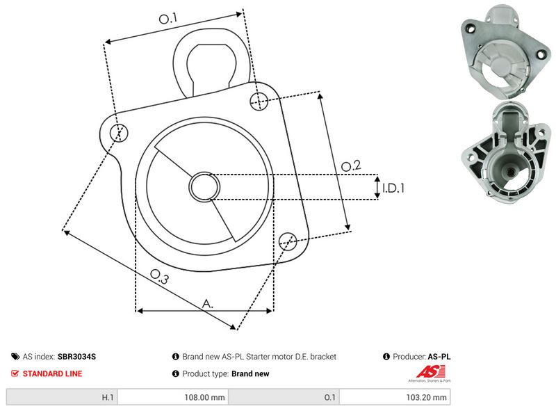 AS-PL SBR3034S Starter Lid, carburettor