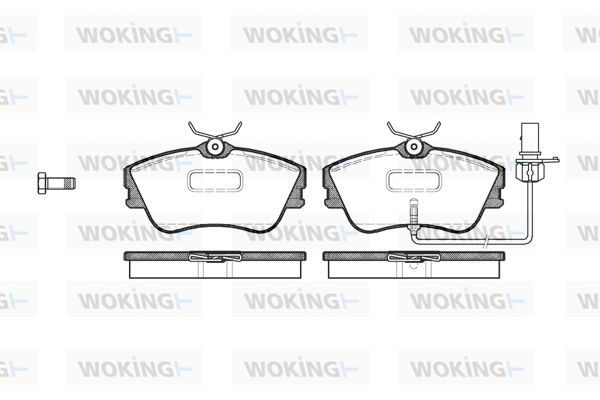 Комплект гальмівних накладок, дискове гальмо, Woking P5803.21