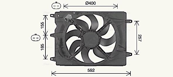 AVA QUALITY COOLING ventilátor, motorhűtés FT7616