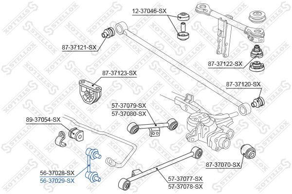 STELLOX 56-37029-SX Link/Coupling Rod, stabiliser bar