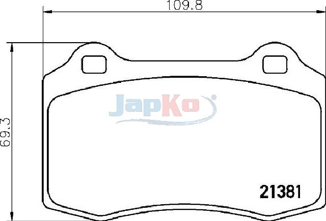 Piduriklotsi komplekt, ketaspidur, JAPKO 510311