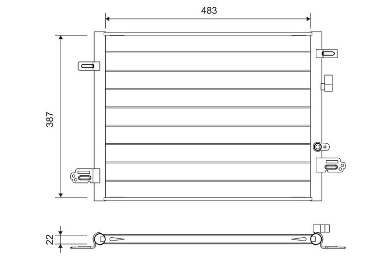 VALEO Condensor, airconditioning 822754