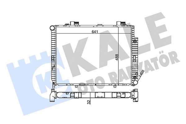 KALE Mercedess Радіатор охолодження W210 2.0/2.3 95-