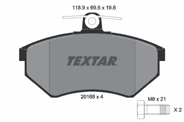 TEXTAR fékbetétkészlet, tárcsafék 2016804