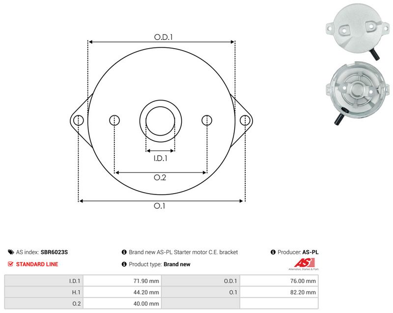 AS-PL SBR6023S Starter Lid, carburettor