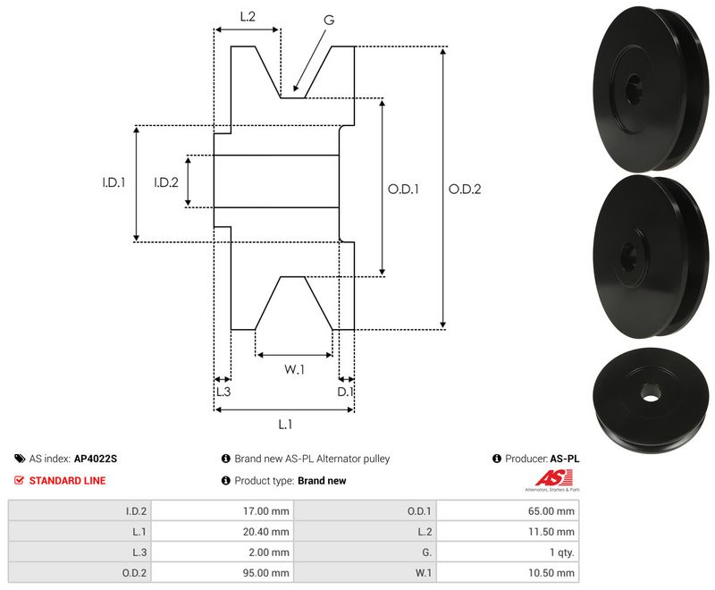Rihmaratas, generaator, AS-PL AP4022S