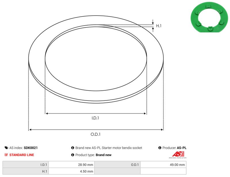 AS-PL SDK0021 Repair Kit, starter