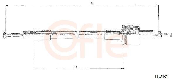 Тросовий привод, привод зчеплення, Cofle 11.2431