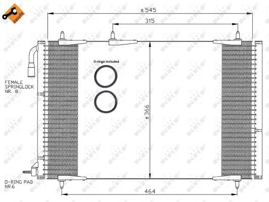 NRF 35836 Condenser, air conditioning